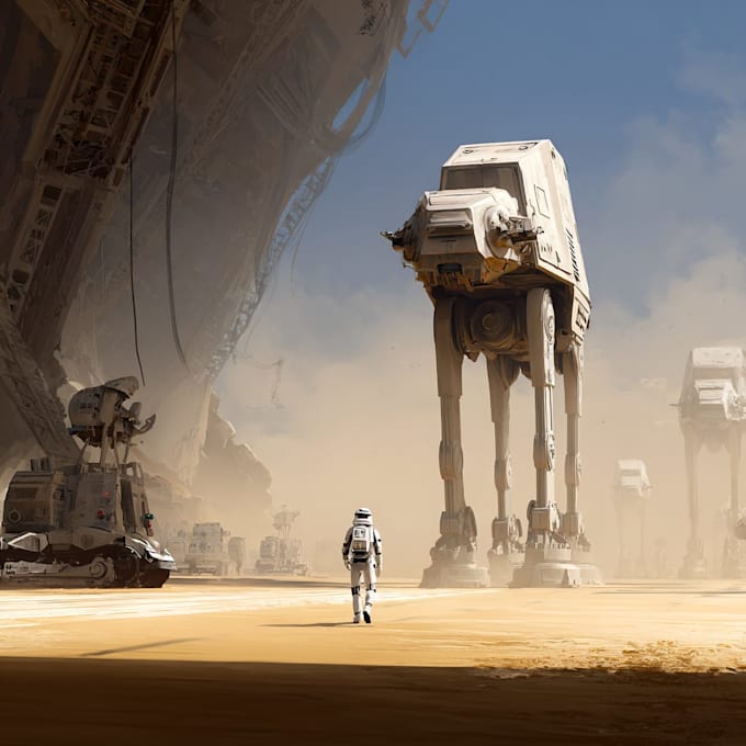 create star wars and sci fi illustration