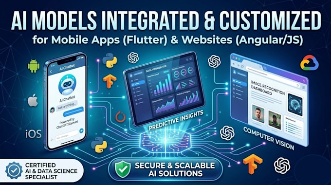 ntegrate ai models into your mobile and web apps chatbots, nlp, vision