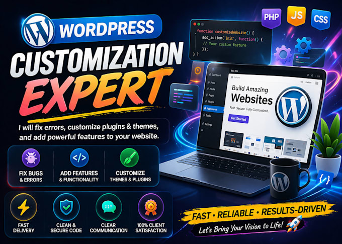 customize or modify wordpress plugins or themes, php,js, CSS