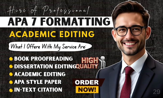 professionally format, edit and proofread your in apa 7 style