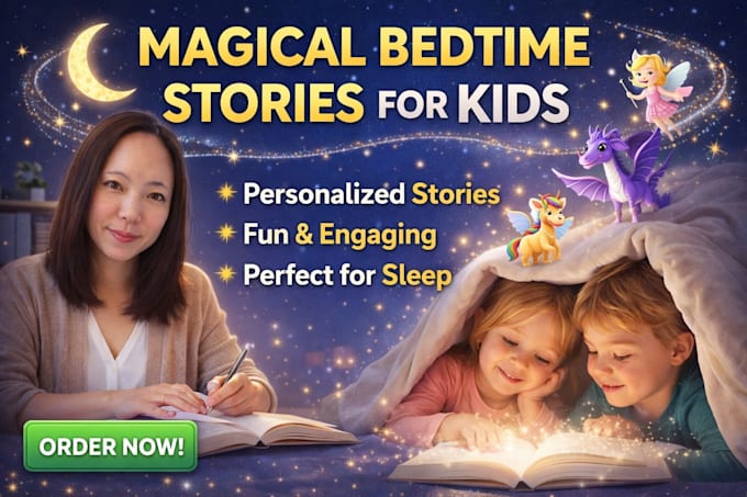 write magical bedtime stories for kids using an engaging storytelling