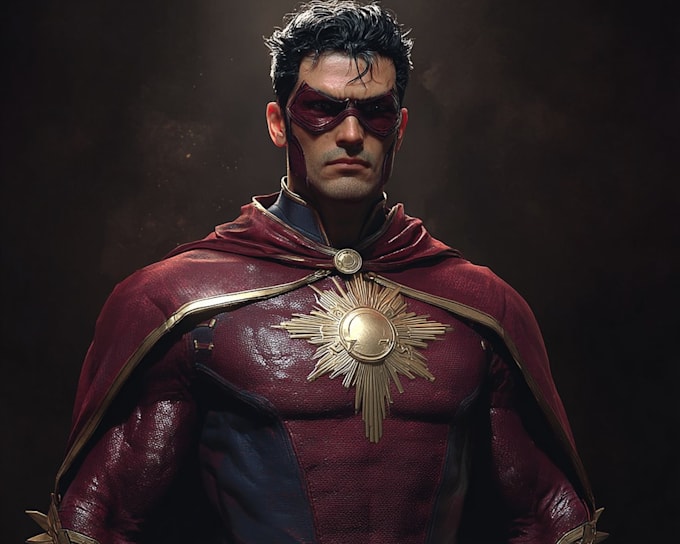 draw superhero illustrations with cinematic detail