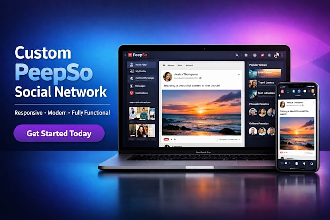build your custom peepso social network with modern design