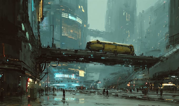 create scifi cyberpunk city backgrounds projects