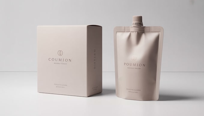 design creative box, pouch and label packaging design