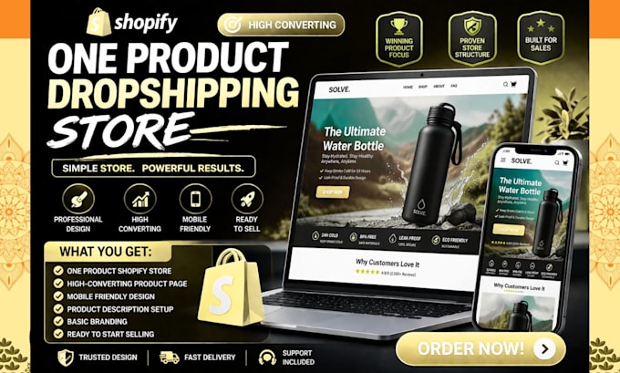 make a branded one product dropshipping store