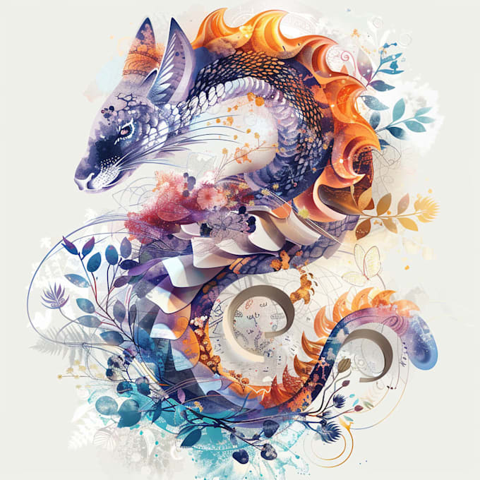 draw a scientific illustration unique style
