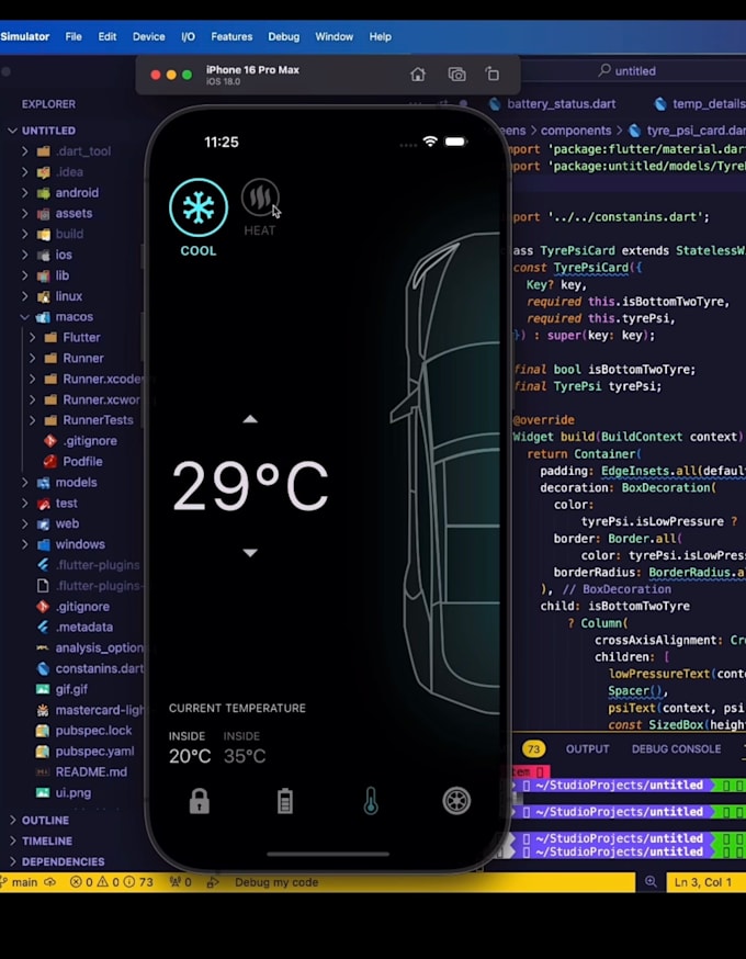 do flutter mobile app development for android and ios apps as flutter dev