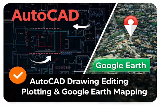 autocad drawing editing plotting and google earth mapping