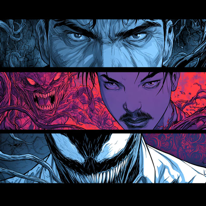 illustrate custom comic book art for your story or script