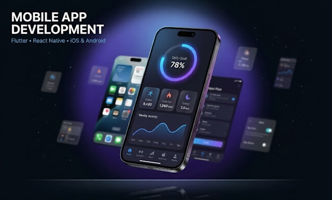 develop a mobile app for android ios using flutter react native