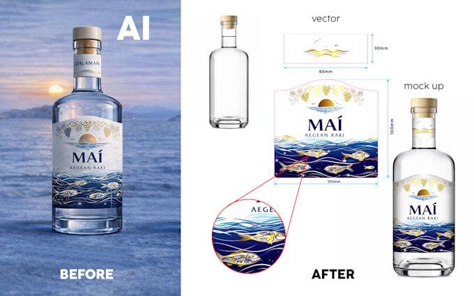 redraw ai generated images and convert them to vector format