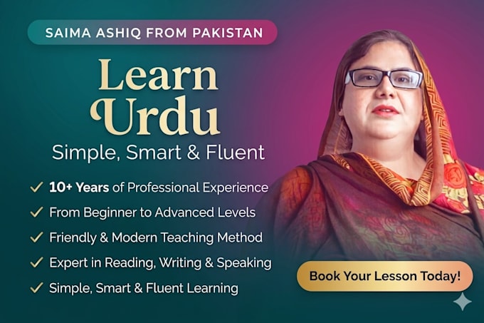 be your online urdu tutor and teacher