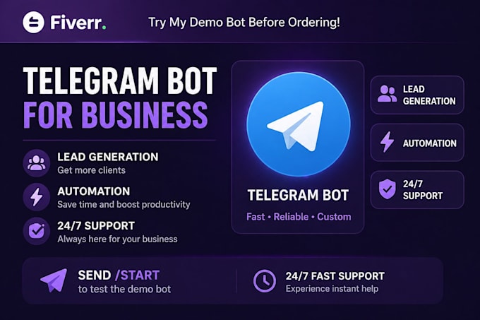 create a telegram bot for automation and notifications