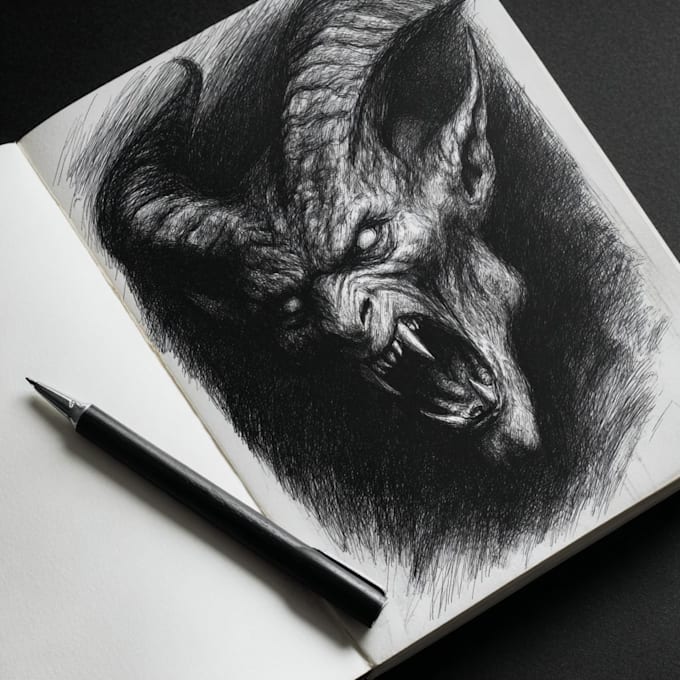 draw horror or fantasy monster or creature for you