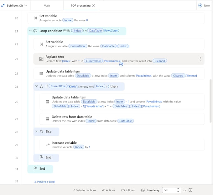 extract and parse data from files and reports using power automate desktop