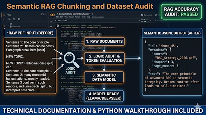 create fine tuning dataset and perform rag semantic chunking