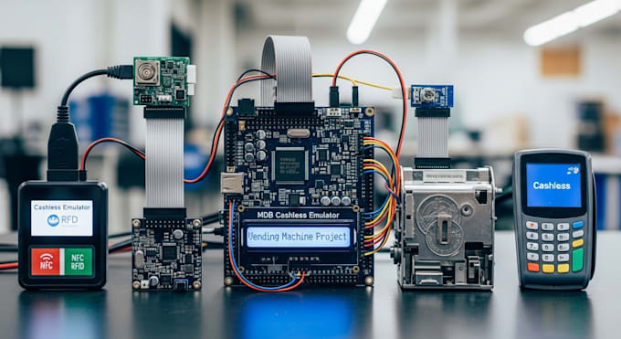 develop embedded systems for mdb cashless emulator vending machine projects