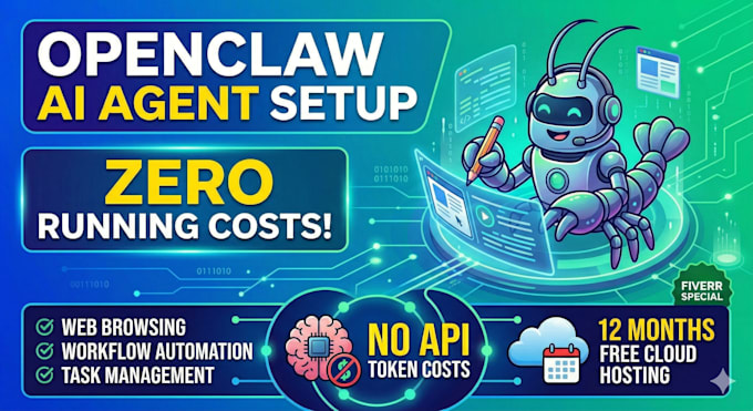 setup openclaw ai autonomous agent with 12 months free hosting
