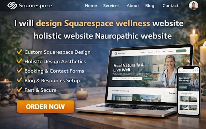 design squarespace wellness website holistic website naturopathic website