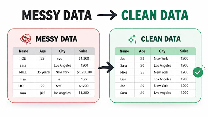 clean and organize your messy data using python, excel, and sql