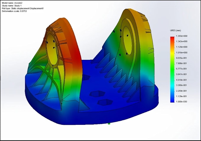 fea cfd analysis structural thermal fluid flow stress simulation in solidworks