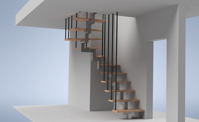create staircase cad drawings for fabrication and cnc