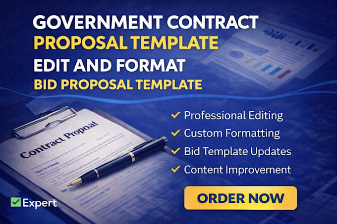 create, edit and format government contract proposal template rfq bid proposal