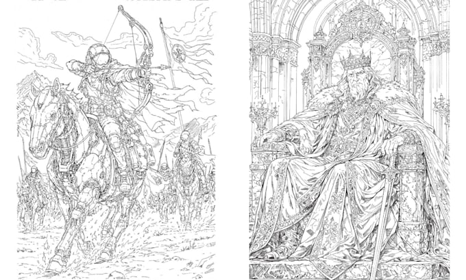 draw a detailed fantasy character ink illustration
