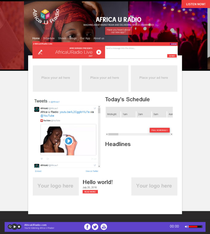 build material website for your radio station