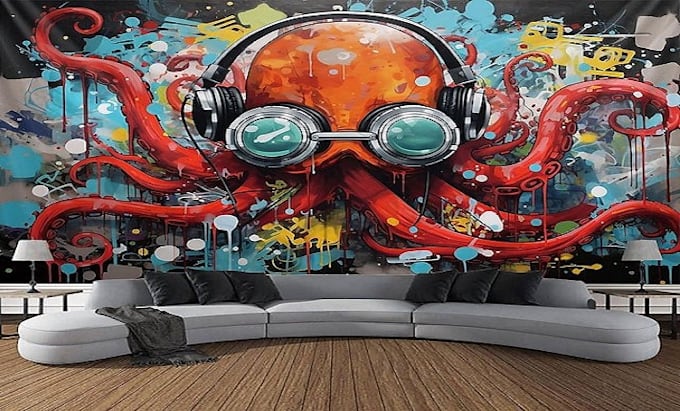 design wall mural art for home restaurant office wall