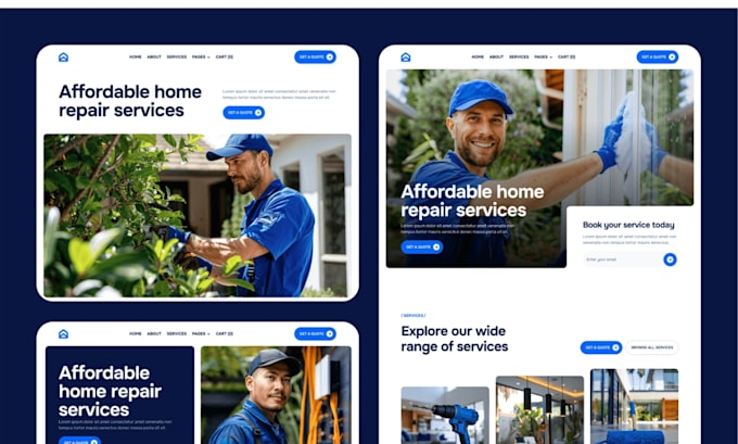 design a lead generation website for contractors