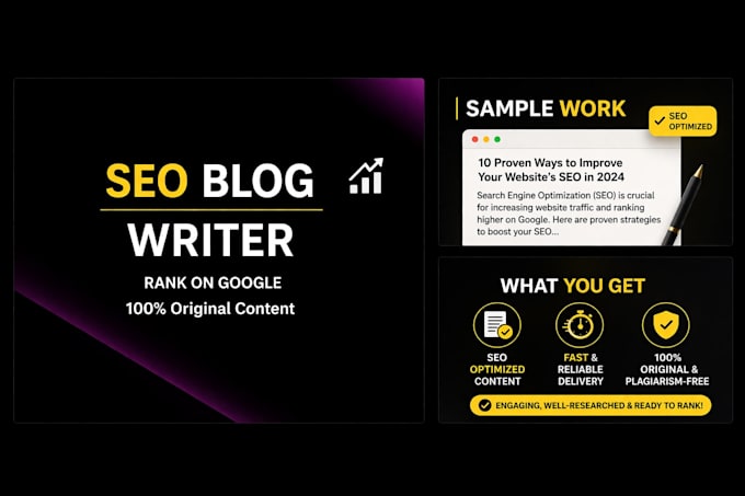 write SEO optimized blog posts that rank on google