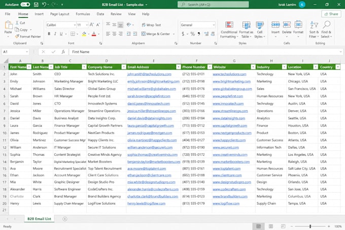 build a targeted b2b email list and lead generation list