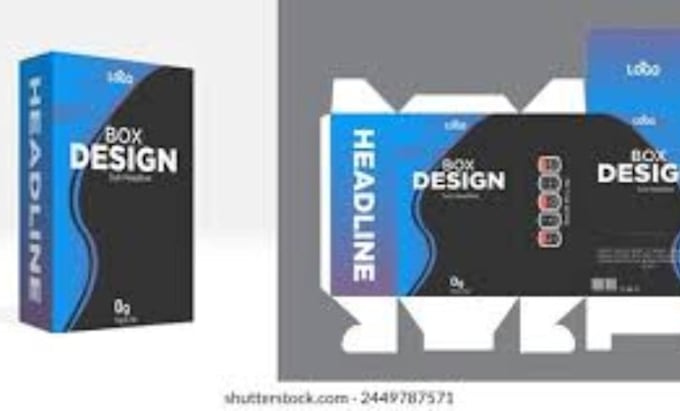 create dieline or die cut line for box packaging design
