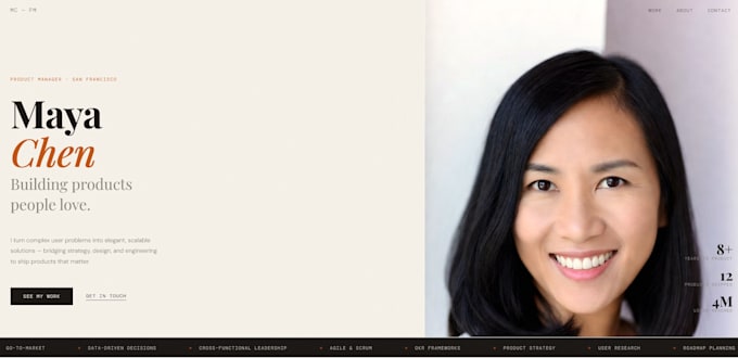 design and code a modern HTML landing page