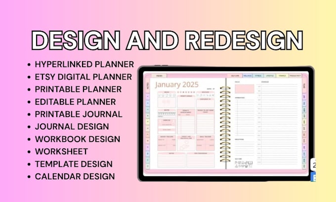 design redesign canva planner canva journal canva workbook canva lead magnet
