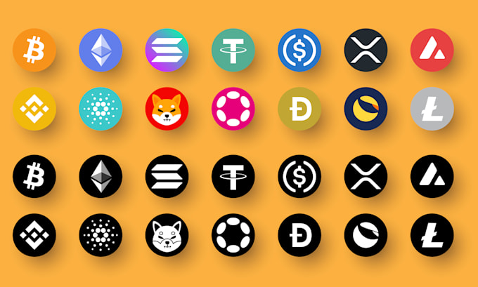 design unique crypto and cryptocurrency token logo for coin