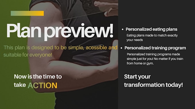 Make you a personalized workout and eating plan by Niemi1234 | Fiverr