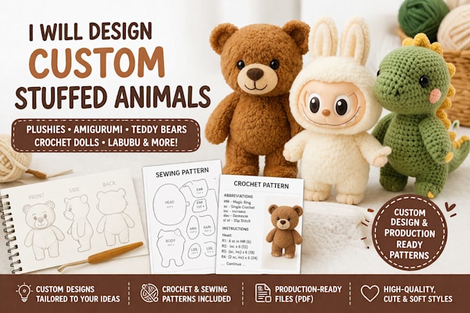 make professional sewing patterns for plush toy production