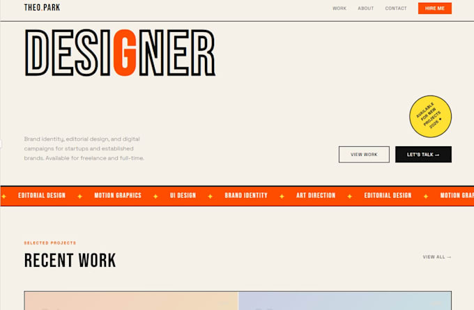 build a stunning portfolio website for creatives