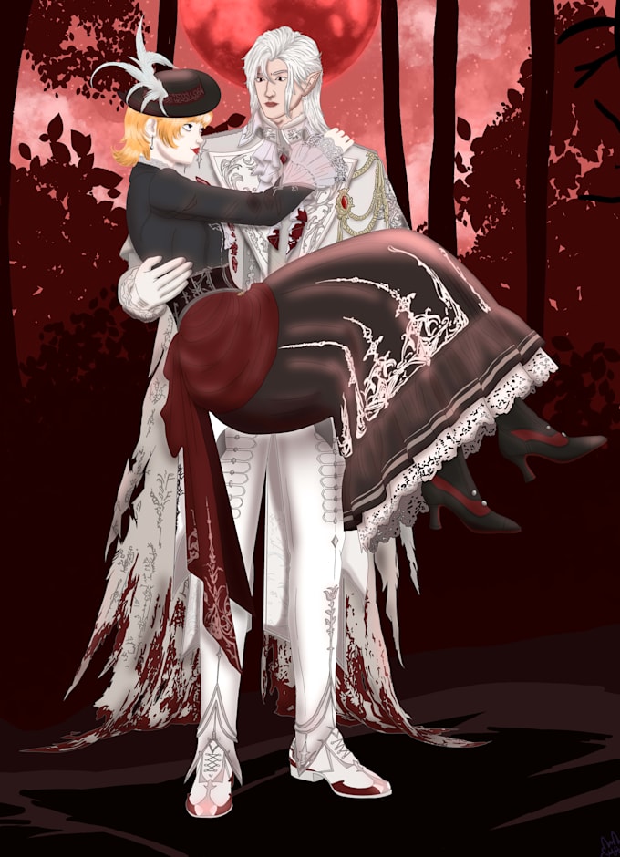 draw a custom art piece of a commissioned character