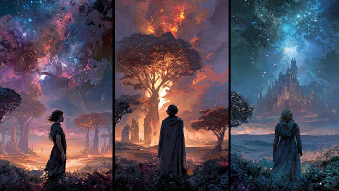 design fantasy, romance and sci fi book covers