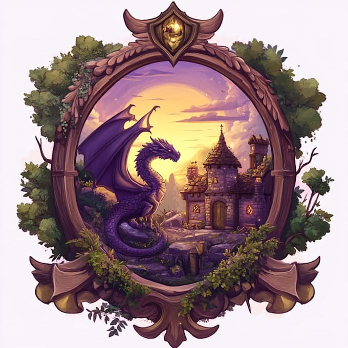 design mythical beasts, fantasy logo or illustrations