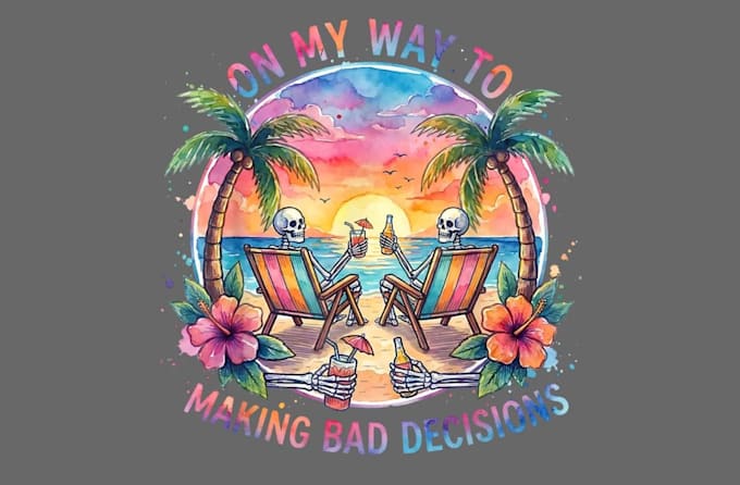 do retro t shirt skeleton summer beach logo