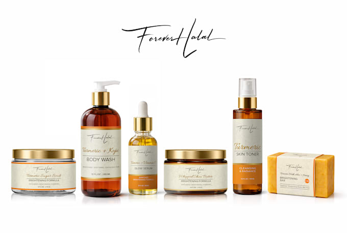 design product label, bottle label and packaging for your products