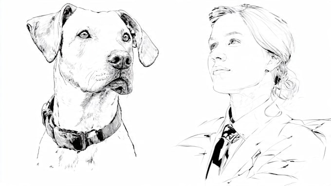 create custom line art illustrations from your ideas