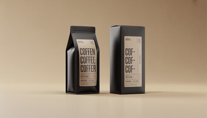 design product packaging, gift box label, and pouch design