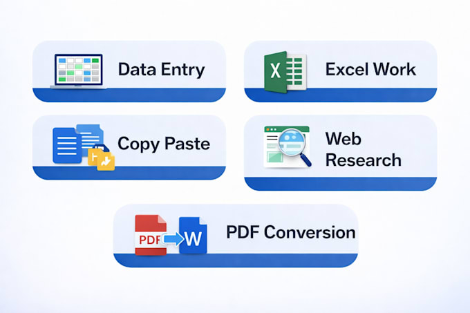 handle bulk data entry, typing and data cleaning efficiently