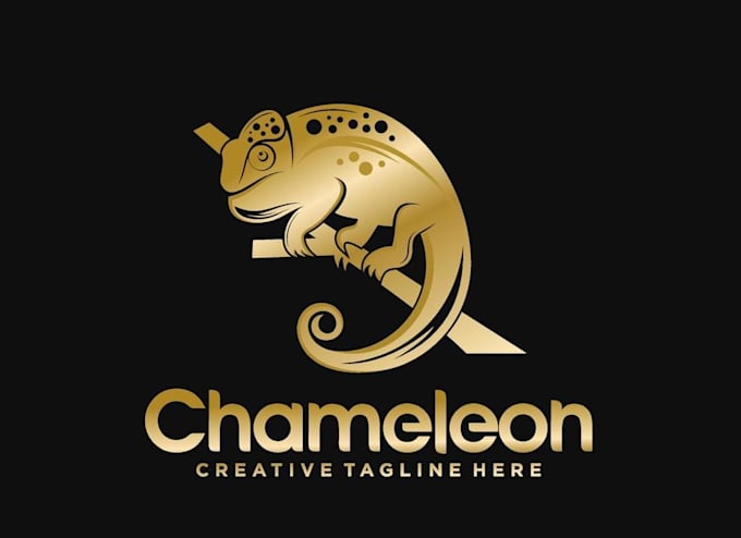 design a creative chameleon logo for your brand